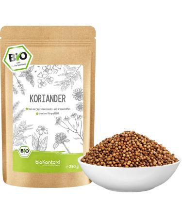 Coriander seeds completely ORGANIC dried and 100% natural from controlled organic cultivation by bioKontor (250 g) 250.0 grams - Buy Online on GoSupps.com