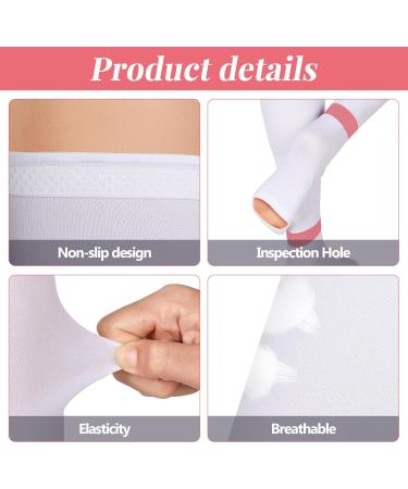 Shop 2 Pairs TED Hose Compression Stockings for Men & Women | Knee High 15-20 mmHg | Anti-Embolism | Medium Orange Stripe - Buy Online on GoSupps.com