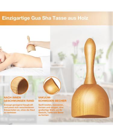 4-Piece Maderotherapy Set - Anti-Cellulite Wood Massage Rollers & Gua Sha for Pain Relief Lymphatic Drainage & Relaxation - Buy Online on GoSupps.com