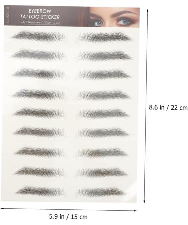 Beavorty 60 pcs eyebrow stickers makeup stickers eyebrows Temporary Brow Tattoos 6d Bionic black eyebrow - Buy Online on GoSupps.com