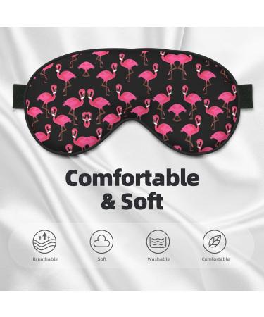 Lovely Pink Flamingos Eye Mask - Soft Adjustable Comfortable Sleep Mask for Men & Women - Perfect for Nighttime Relaxation - Buy Online on GoSupps.com