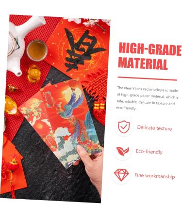 ABOOFAN 60 Pcs Trendy Red Envelope Chinese Red Packets Red Envelopes Chinese Lucky Money Envelopes Chinese Red Envelope Chinese Festival Red Envelopes Paper Lunar Calendar Thousand Yuan - Buy Online on GoSupps.com