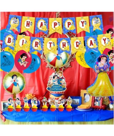 25pcs Princess Snow Birthday Cake Decorations with 24pcs Cupcake Toppers 1pcs Cake Topper for White Birthday Party Supplies - Buy Online on GoSupps.com