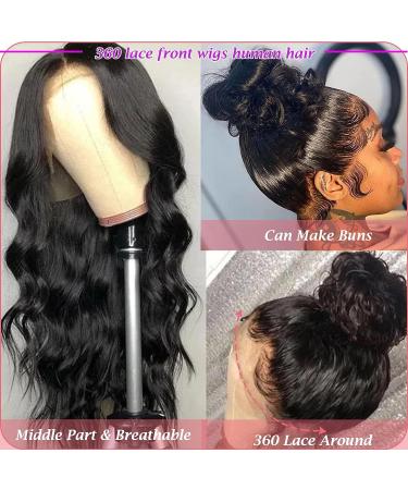 Doaburu 360 Lace Front Human Hair Wig 14 Body Wave| Transparent Full Lace Wig Pre Plucked w/ Baby Hair| 150% Density Remy Hair| Perfect for Ponytails & Buns - Buy Online on GoSupps.com