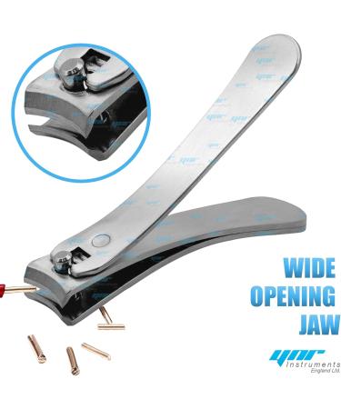 Nail Clippers - YNR England Large Toe Nail Clippers for Thick Nails with Wide Jaw Opening Sharp Curved Blade Fingernail Clippers Heavy Duty Nail Cutter Trimmer for Men Seniors with Nail File - Buy Online on GoSupps.com