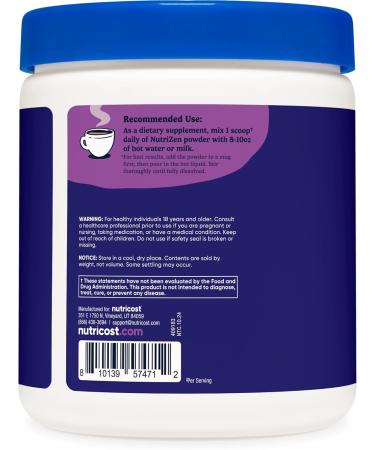 Nutricost Nutrizen PM Unwind Adaptogenic Mushroom Drink (Chocolate Flavored) 30 Servings - Includes Reishi Lion's Mane Shiitake Cordyceps - Buy Online on GoSupps.com