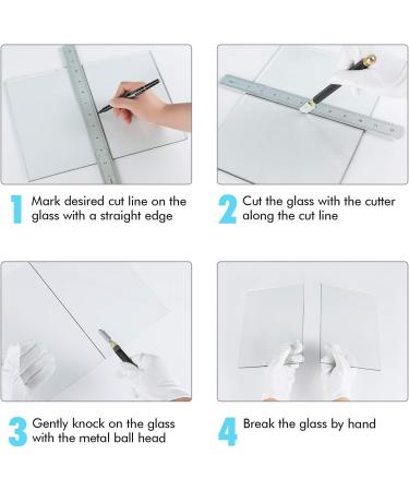 Glass Cutter Tool 2mm-20mm with Automatic Oil Feed for Mirrors, Tiles, Mosaic - Includes Glass Cutting Oil - Buy Online on GoSupps.com