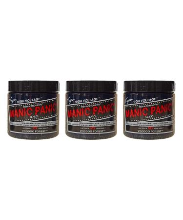 Manic Panic Voodoo Forest Classic Creme Vegan Cruelty Free Green Semi Permanent Hair Dye 3 x 118ml Voodoo Forest 118 ml (pack of 3)