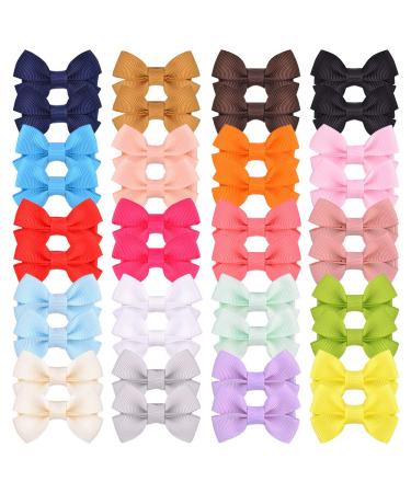 40PC Hair Loop Clips for Babies & Toddlers | Fully Lined Crocodile Clips & Grosgrain Band Accessories - Buy Online on GoSupps.com