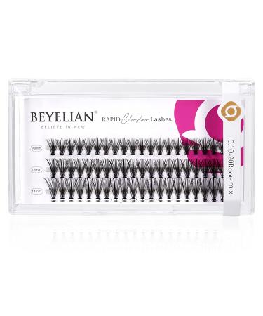 BEYELIAN Individual 3D Natural Look Cluster Lashes - 20 Roots 0.10mm Mix (10/12/14mm) - DIY Eyelash Extensions - Buy Online on GoSupps.com
