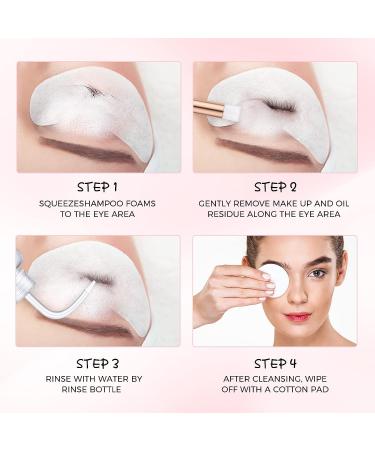 LANKIZ Eyelash Extension Shampoo + 2 Brushes | Sensitive Eyelid Foam Cleanser for Deep Clean | Makeup & Mascara Remover | Professional Spa Quality | 100ml Lavender | Ideal for Extensions - Buy Online on GoSupps.com