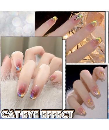 AHAMIOU Crystal Cat Eye Gel Polish Kit - 9D Holographic Magnetic Cats Eyes Nail Polish Set - Buy Online on GoSupps.com