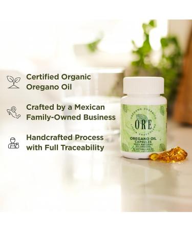 ORE Oregano Oil Softgels 80% Carvacrol | Wild Mexican Oregano | Herbal Immune & Respiratory Support | Natural Supplement | Non-GMO Gluten-Free | 65 Easy-to-Swallow Capsules - Buy Online on GoSupps.com