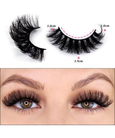 7D Faux Mink Russian Strip Lashes - 10 Pairs Reusable Natural Look | Wispy Fake Eyelashes for Makeup - Handmade Thick Soft Long Dramatic Volume - Buy Online on GoSupps.com