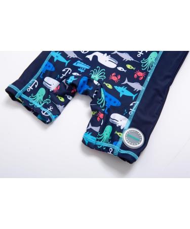 BONVERANO Baby Boy All-in-one Sunsuit/Swimsuit UPF 50+ with Cap | 9-12 Months | Sun Protection & Swimming Costume - Buy Online on GoSupps.com