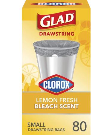 Glad Lemon Fresh Bleach Scent Small Kitchen Trash Bags - 4 Gallon, 80 Count - Buy Online on GoSupps.com