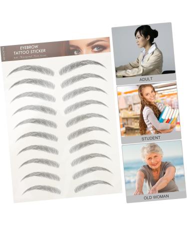 Beavorty Makeup Stickers 12pcs Eyebrow Stickers Waterproof Stickers 3d Brow Stickers Eyebrow Tattoos Stickers Black Eyebrow Cejas - Buy Online on GoSupps.com