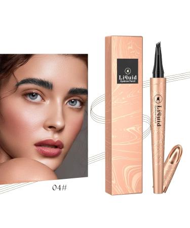 Shop Housn Waterproof Eyebrow Pencil - Fork Tip Quick-Dry Durable & Wipe-Resistant - Light Black (04# Schwarz) for Natural Makeup - Buy Online on GoSupps.com
