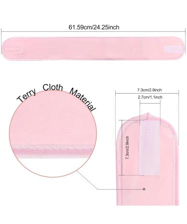 Whavel 3 Pack Spa Headbands - Terry Cloth Adjustable Facial Hair Bands for Skincare, Makeup, Shower, and Yoga - White, Pink, Green - Buy Online on GoSupps.com