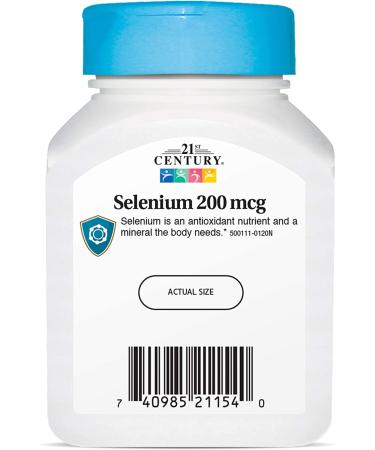 21st Century Selenium 200 mcg - 60 Capsules for Immune Support & Antioxidant Protection - Buy Online on GoSupps.com