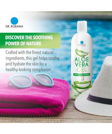 Dr. Robaina Natural Aloe Vera Gel with Emu Oil Hydrating & Soothing Daily Skin Care for Dry Skin Sun-Exposed Comfort & Irritation Relief Non-Greasy Quick-Absorbing 12 oz | Made in USA 1 Unit - Buy Online on GoSupps.com