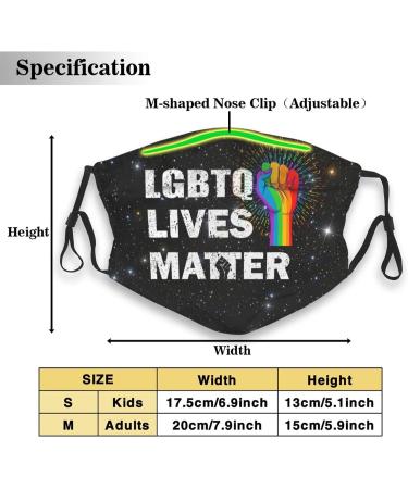 Face Masks Skin Care LGBTQ Lives Matter Safety Masks for College Christmas Gifts - Buy Online on GoSupps.com