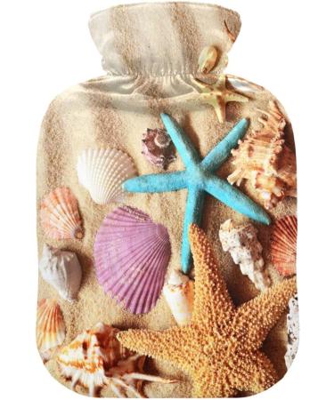 Naanle Summer Beach Seestern Hot Water Bottle 2L - Transparent Large Bed Warmer for Pain Relief & Cold Therapy - Buy Online on GoSupps.com