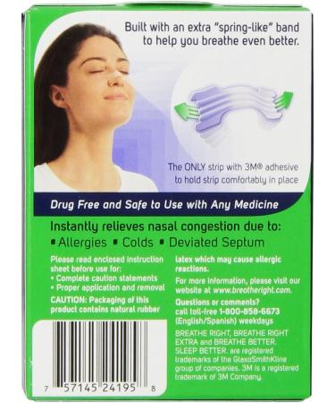 Breathe Right Extra Clear Strips 104 Count - Sensitive Skin (AVTP52) - Buy Online on GoSupps.com