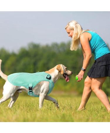 Kuoser Cool Vest for Dogs | Cooling Jacket & Coat for Outdoor Activities | Ventilated Dog Cooling Vest in Green - Buy Online on GoSupps.com