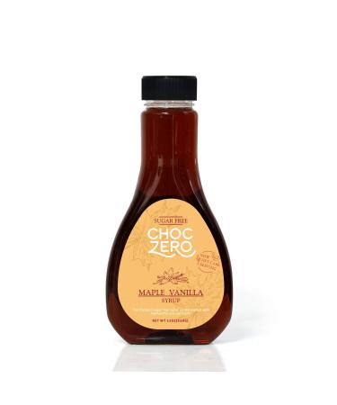 ChocZero's Maple Vanilla syrup. Sugar free, Low Carb, Sugar Alcohol free, Gluten Free, No preservatives, Non-GMO. Dessert and Breakfast Topping Syrup.. 1 Bottle(12oz)