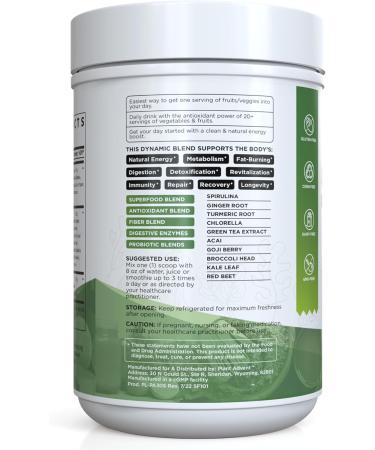 Plant Advent Premium Supergreens and Superfruits Powder with Digestive Enzymes and Probiotics (Strawberry & Kiwi). Manufactured by NutriDyn. - Buy Online on GoSupps.com