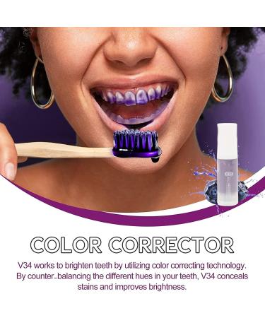 Tooth White Serum Corrector Set - 2 Pieces of Organic Color-Corrected Purple Whitening Toothpaste - Buy Online on GoSupps.com