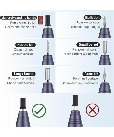 Portable Electric Nail Drill with Metal File - USB Efile for Acrylic & Gel Nails - Home Salon Manicure Pedicure - Grey - Buy Online on GoSupps.com