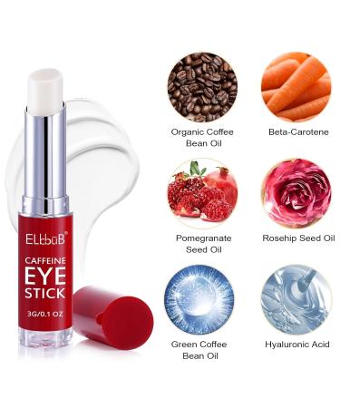 ELBBUB Eye Stick - Anti Wrinkle Eye Cream for Puffy Eyes, Dark Circles, Eye Bags, Crows Feet, Wrinkles,Reduces Wrinkles Saggy Skin Puffy Eyes (Caffeine 2Pack) 0.1 Ounce (Pack of 2) - Buy Online on GoSupps.com