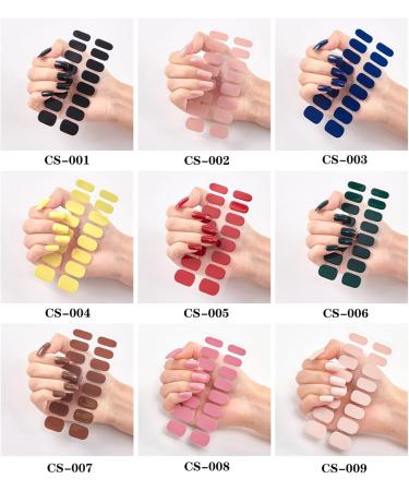 Zkbszn Nail Stickers 16tips/Sheet Full Nail Wraps Strips Stickers Self-Adhesive Nail Stickers Decal for Women Girls Nail Art Cs025 - Buy Online on GoSupps.com