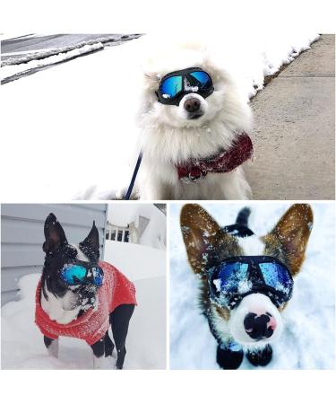 NAMSAN Dog Goggles Eye Protection Dog Sunglasses Anti-UV Goggles Windproof Puppy Goggles with Adjustable Flexible Straps for Small/Medium Dogs (Blue) - Buy Online on GoSupps.com