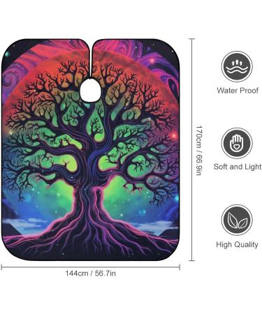 Tree of Life Mandala Barber Cape - Bohemian Polyester Hair Cutting Salon Cape | Water Stain Resistant & Anti-Static | 56.7"x66.9" (1 Pack - Buy Online on GoSupps.com