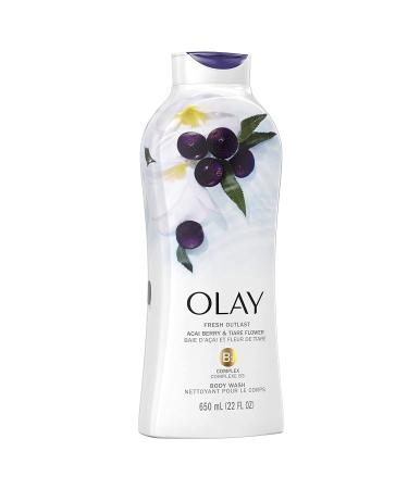 Olay Fresh Outlast Revitalizing Acai & Tiare Flower Body Wash - 22 Oz (Pack of 4) | Nourishing Acai Berry & Flower Essence - Buy Online on GoSupps.com