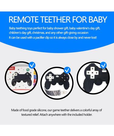 Remote Game Control Teething Toy for Babies 0-12 Months | Silicone Game Controller Teether for Gamer Parents | Baby's First Valentines Day Gift - Buy Online on GoSupps.com