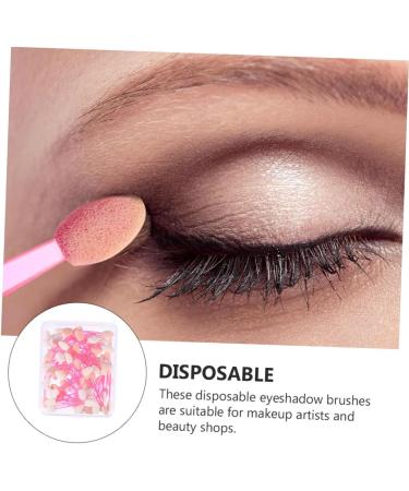 Baluue 50pcs Double Ended Eyeshadow Brush Eye Makeup Tools Makeup Eyeshadow Face Powder Kit Pink Plastic - Buy Online on GoSupps.com