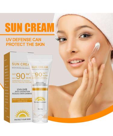 SUN Protect & Moisture Sun Lotion Cream with SPF90 (40g) Moisturising Suncream with SPF90 Advanced Sunscreen Protection Reduces Risk of Sun Allergies for Outdoor - Buy Online on GoSupps.com