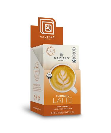 Navitas Organics Turmeric Latte Powder | Organic, Non-GMO, Dairy-Free | 10 Single Servings (3.1 oz) - Buy Online on GoSupps.com