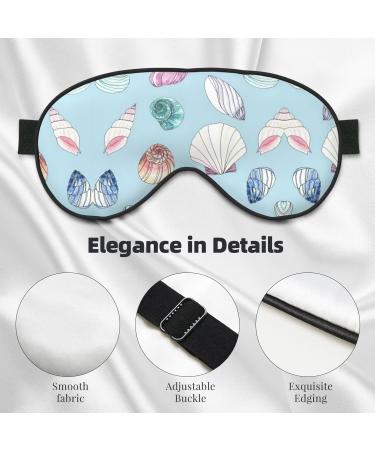 Buy Sea Shell Print Unisex Sleeping Eye Mask - Soft Comfortable & Light-Blocking | Perfect for Travel & Relaxation - Buy Online on GoSupps.com