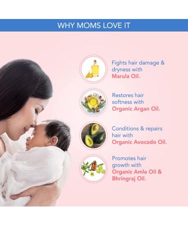 The Moms Co. Natural 10-in-1 Baby Hair Oil with Argan Oil, Marula, Avocado, Bhringraj Oil, and USDA-Certified Organic Amla Oil - 100ml - Buy Online on GoSupps.com