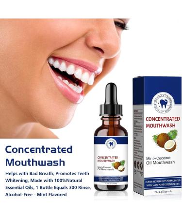 Coconut Fresh Oil-Pulling Mouthwash Coconut Oil Pulling for Teeth Mint Coconut Oil Mouthwash Natural Essential Oils for Fresh Breath Teeth Whitening & Oral Health (3 PCS) - Buy Online on GoSupps.com