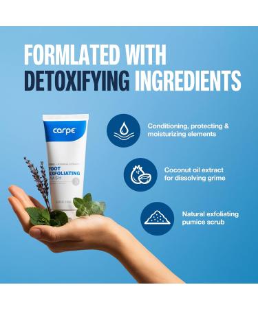 Carpe Sweat Absorbing Foot Lotion & Foot Exfoliating Scrub Regimen - A Total Solution for Sweaty Smelly Feet - Buy Online on GoSupps.com