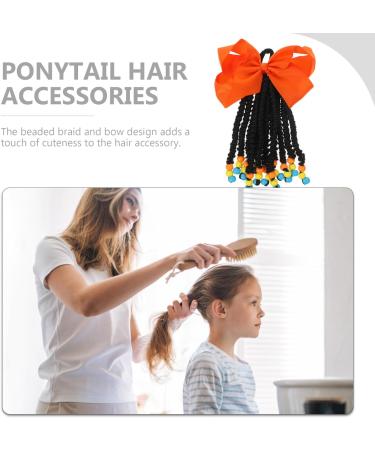 PATKAW Hair Extension Ponytail Colored Beaded Bowknot Hair Extension Braided Ponytail Color 4 - Buy Online on GoSupps.com