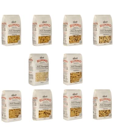 Rummo Pasta Pouch Pick N Mix | Choose From 10 Flavours | Fusilli Penne Rigate Casarecce Elicoidali Maccheroncelli Semi Di Orzo Radiatori - Pack of 2 X 500g