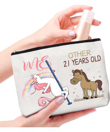 21 Year Old Unicorn Gift Set for Her | Birthday Gifts & Decorations for 21st Women | Makeup Bag Included - Buy Online on GoSupps.com