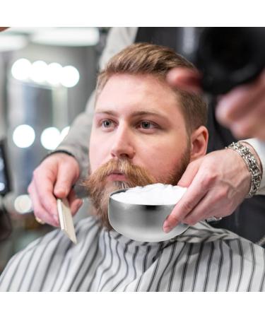 Buy Baluue Stainless Steel Shaving Soap Cream Bowl - Unbreakable Wet Shave Mug with Lid for Home Bathroom - Silver - Buy Online on GoSupps.com